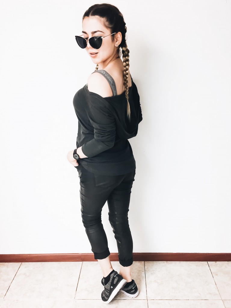 Anette Morgan Vegan Mexican Blogger wearing Saint Glasses Sport OOTD 